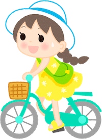 自転車に乗る女の子